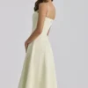 Dolly Matcha Green Cotton Flared Midi Sundress