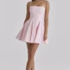 Dolly Pink Cotton Flared Mini Sundress