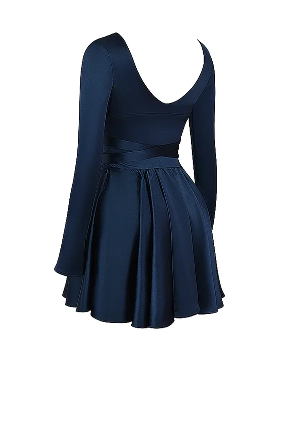 Dominique Navy Plunge Mini Dress Dominique Navy Plunge Mini Dress