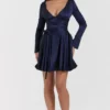 Dominique Navy Plunge Mini Dress Dominique Navy Plunge Mini Dress