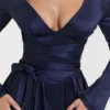 Dominique Navy Plunge Mini Dress Dominique Navy Plunge Mini Dress
