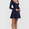 Dominique Navy Plunge Mini Dress Dominique Navy Plunge Mini Dress
