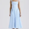 Dorothy Italian Azure Cotton Midi Sundress Dorothy Italian Azure Cotton Midi Sundress