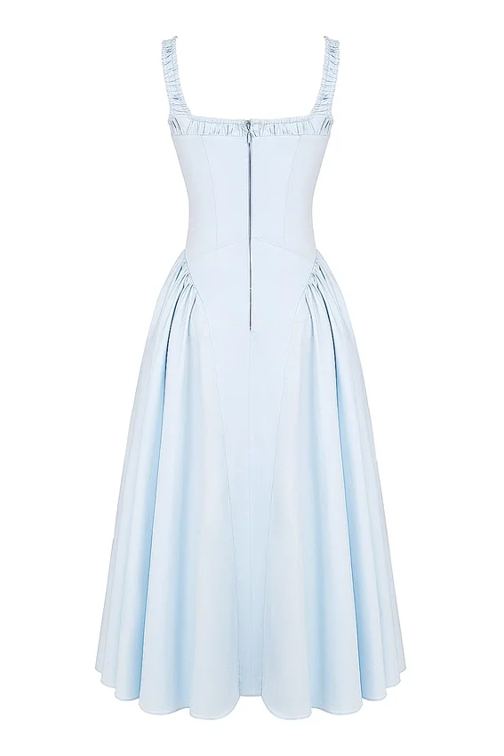 Dorothy Italian Azure Cotton Midi Sundress Dorothy Italian Azure Cotton Midi Sundress