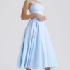 Dorothy Italian Azure Cotton Midi Sundress Dorothy Italian Azure Cotton Midi Sundress