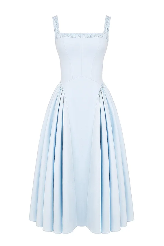 Dorothy Italian Azure Cotton Midi Sundress Dorothy Italian Azure Cotton Midi Sundress