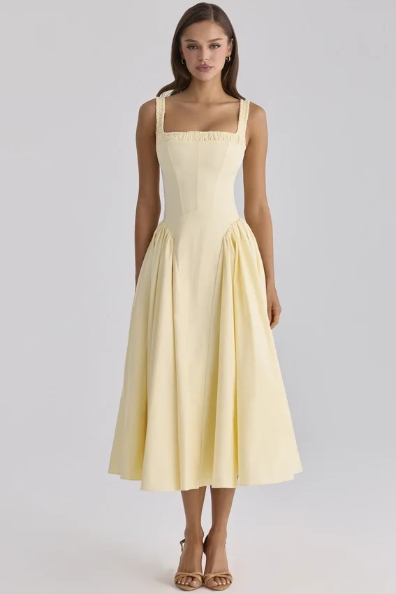 Dorothy Lemon Cotton Midi Sundress Dorothy Lemon Cotton Midi Sundress