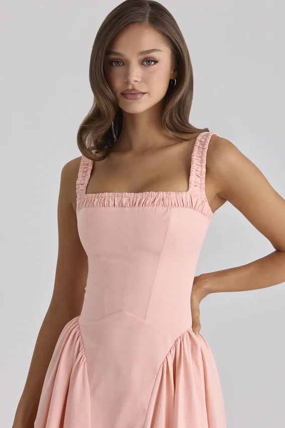 Dorothy Peach Cotton Midi Sundress Dorothy Peach Cotton Midi Sundress