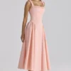 Dorothy Peach Cotton Midi Sundress Dorothy Peach Cotton Midi Sundress