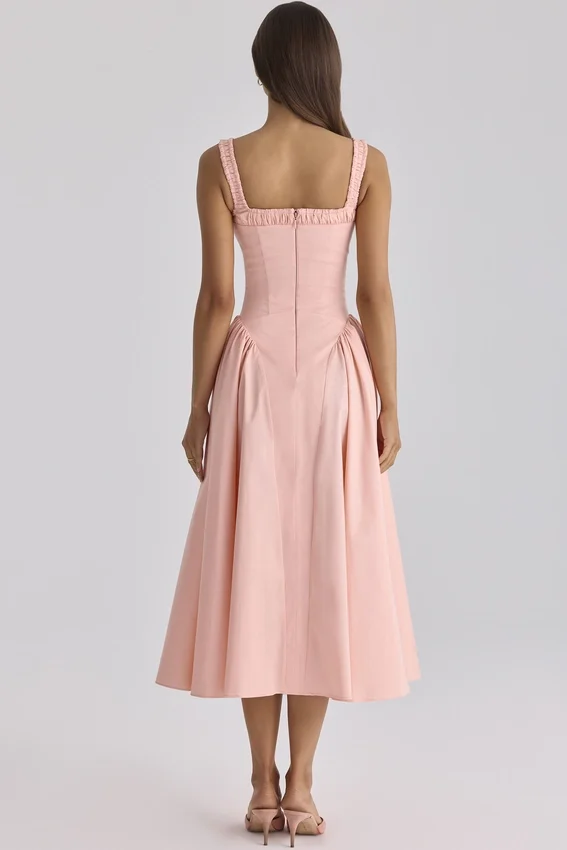 Dorothy Peach Cotton Midi Sundress Dorothy Peach Cotton Midi Sundress