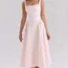 Dorothy Rose Pink Stretch Cotton Midi Sundress Dorothy Rose Pink Stretch Cotton Midi Sundress