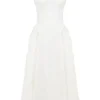 Dorothy White Cotton Midi Sundress