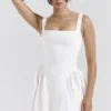 Dorothy White Cotton Midi Sundress