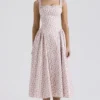 Dorothy White Rosebud Print Cotton Midi Sundress Dorothy White Rosebud Print Cotton Midi Sundress