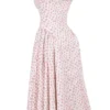 Dorothy White Rosebud Print Cotton Midi Sundress Dorothy White Rosebud Print Cotton Midi Sundress