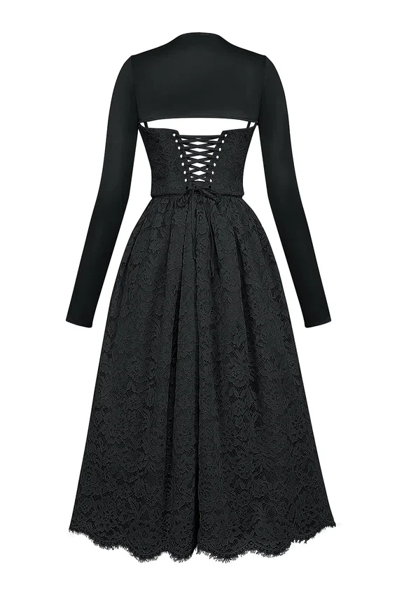Duchess Black Lace Corset, Skirt and Bolero Duchess Black Lace Corset, Skirt and Bolero