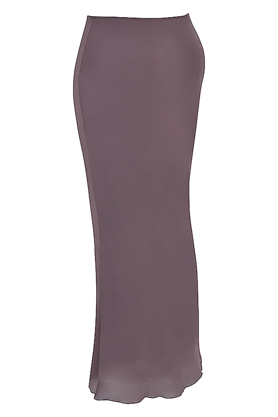 Dyana Dark Mauve Bias Cut Maxi Skirt Dyana Dark Mauve Bias Cut Maxi Skirt