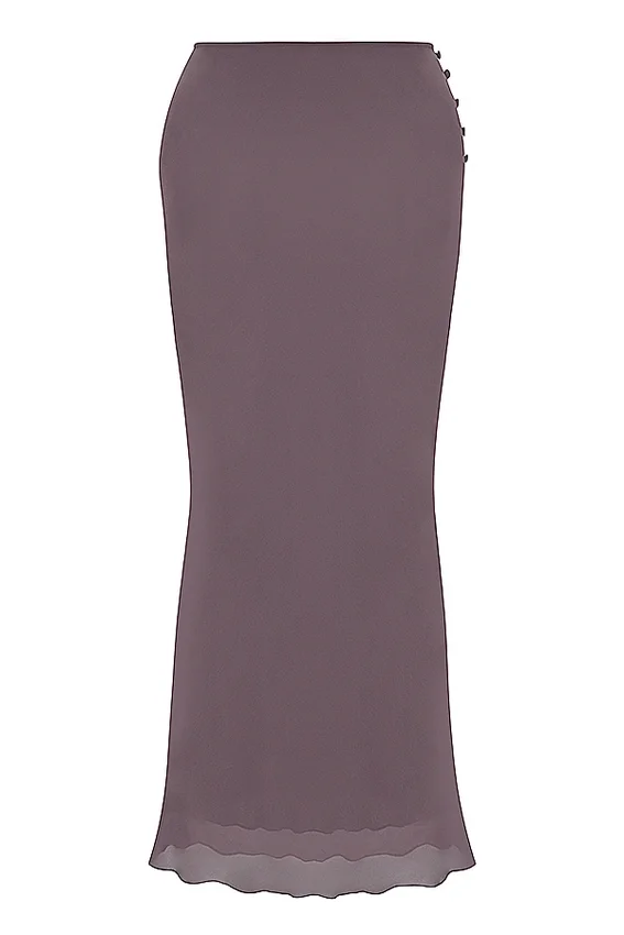 Dyana Dark Mauve Bias Cut Maxi Skirt Dyana Dark Mauve Bias Cut Maxi Skirt