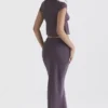 Dyana Dark Mauve Bias Cut Maxi Skirt Dyana Dark Mauve Bias Cut Maxi Skirt