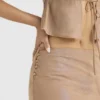 Dyana Shimmer Cafe Au Lait Bias Cut Maxi Skirt Dyana Shimmer Cafe Au Lait Bias Cut Maxi Skirt
