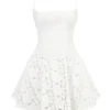 Elara White Broderie Anglais Mini Dress Elara White Broderie Anglais Mini Dress