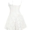 Elara White Broderie Anglais Mini Dress Elara White Broderie Anglais Mini Dress
