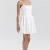 Elara White Broderie Anglais Mini Dress Elara White Broderie Anglais Mini Dress