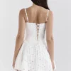 Elara White Broderie Anglais Mini Dress Elara White Broderie Anglais Mini Dress
