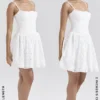 Elara White Broderie Anglais Mini Dress Elara White Broderie Anglais Mini Dress