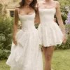 Elara White Broderie Anglais Mini Dress Elara White Broderie Anglais Mini Dress