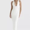 Eleanora Ivory Plunge Maxi Dress Eleanora Ivory Plunge Maxi Dress