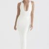 Eleanora Ivory Plunge Maxi Dress Eleanora Ivory Plunge Maxi Dress