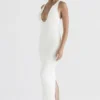 Eleanora Ivory Plunge Maxi Dress Eleanora Ivory Plunge Maxi Dress