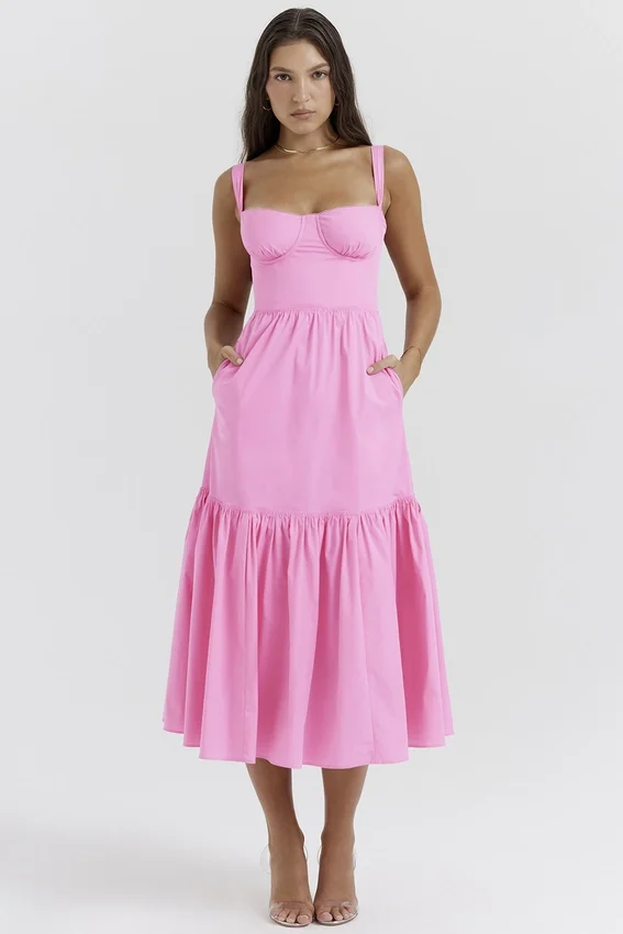 Elia French Pink Midi Sundress Elia French Pink Midi Sundress
