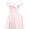 Elida Ballerina Pink Off Shoulder Mini Dress Elida Ballerina Pink Off Shoulder Mini Dress