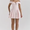 Elida Ballerina Pink Off Shoulder Mini Dress Elida Ballerina Pink Off Shoulder Mini Dress