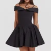 Elida Black Off Shoulder Mini Dress Elida Black Off Shoulder Mini Dress