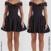 Elida Black Off Shoulder Mini Dress Elida Black Off Shoulder Mini Dress