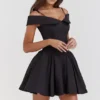 Elida Black Off Shoulder Mini Dress Elida Black Off Shoulder Mini Dress