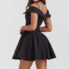Elida Black Off Shoulder Mini Dress Elida Black Off Shoulder Mini Dress
