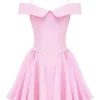 Elida Cotton Candy Twill Off Shoulder Mini Dress Elida Cotton Candy Twill Off Shoulder Mini Dress