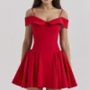 Elida Scarlet Off Shoulder Mini Dress Elida Scarlet Off Shoulder Mini Dress