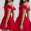 Elida Scarlet Off Shoulder Mini Dress Elida Scarlet Off Shoulder Mini Dress