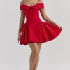 Elida Scarlet Off Shoulder Mini Dress Elida Scarlet Off Shoulder Mini Dress