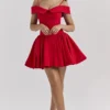 Elida Scarlet Off Shoulder Mini Dress Elida Scarlet Off Shoulder Mini Dress