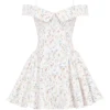 Elida White Posy Print Corset Mini Dress Elida White Posy Print Corset Mini Dress