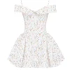 Elida White Posy Print Corset Mini Dress Elida White Posy Print Corset Mini Dress