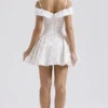 Elida White Posy Print Corset Mini Dress Elida White Posy Print Corset Mini Dress