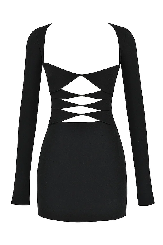 Elize Black Mini Dress Elize Black Mini Dress