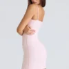 Ella Ballerina Pink Gathered Stretch Mesh Mini Dress Ella Ballerina Pink Gathered Stretch Mesh Mini Dress